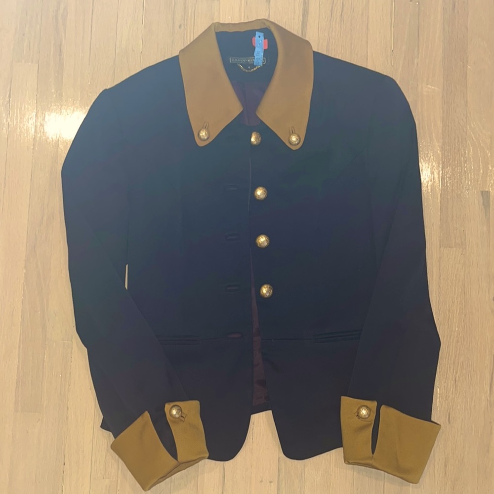 Randy Kemper Navy and Gold Detailed Blazer